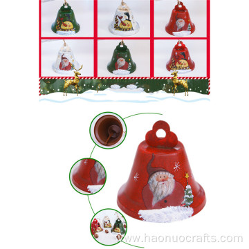 Iron Painted Christmas Tree Bell Pendant Supplies Crafts